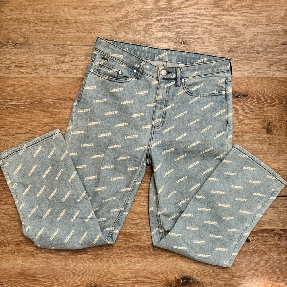 Lacoste L!Ve Logo Printed Jeans